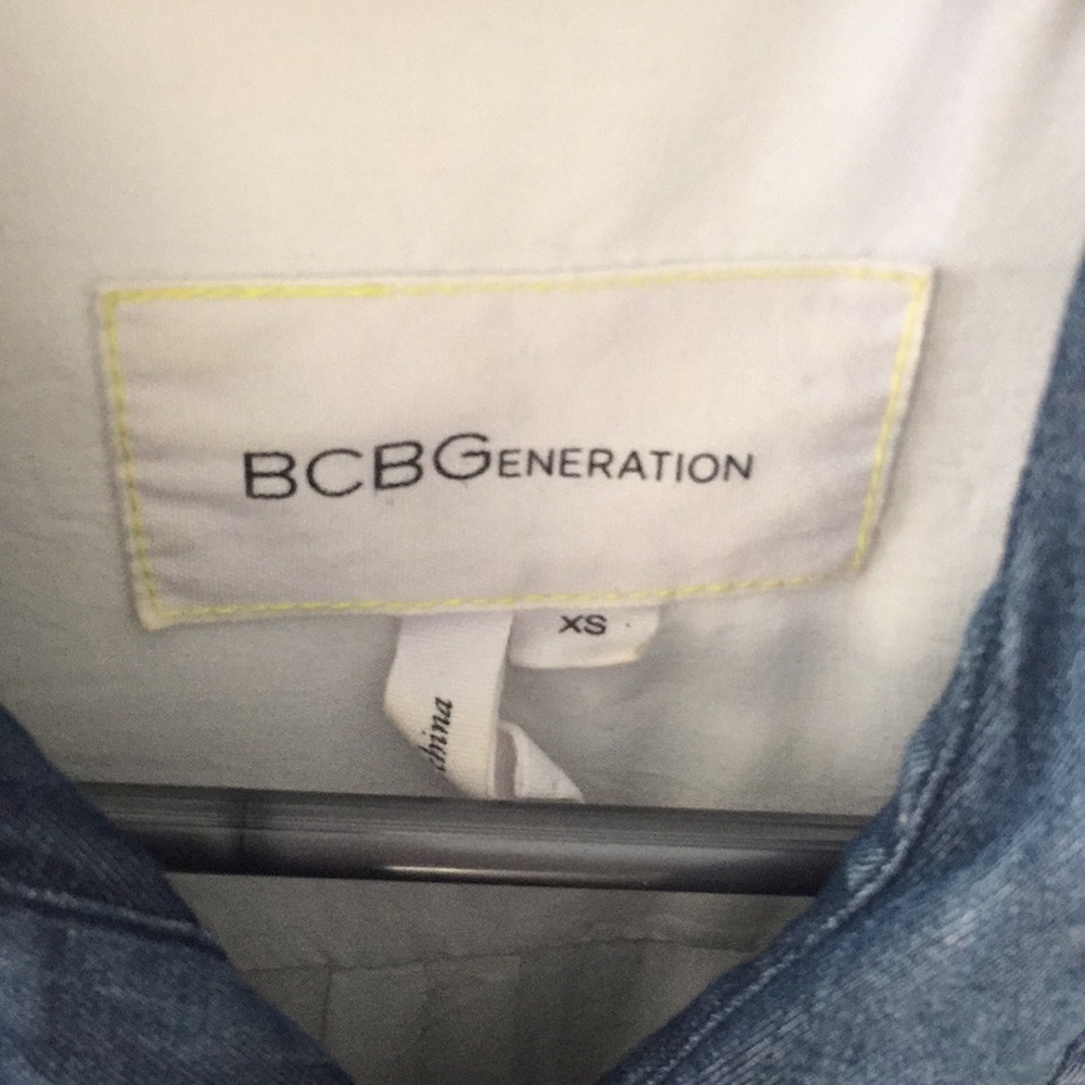 Bcbgeneration Denim And White Button Down - image 3